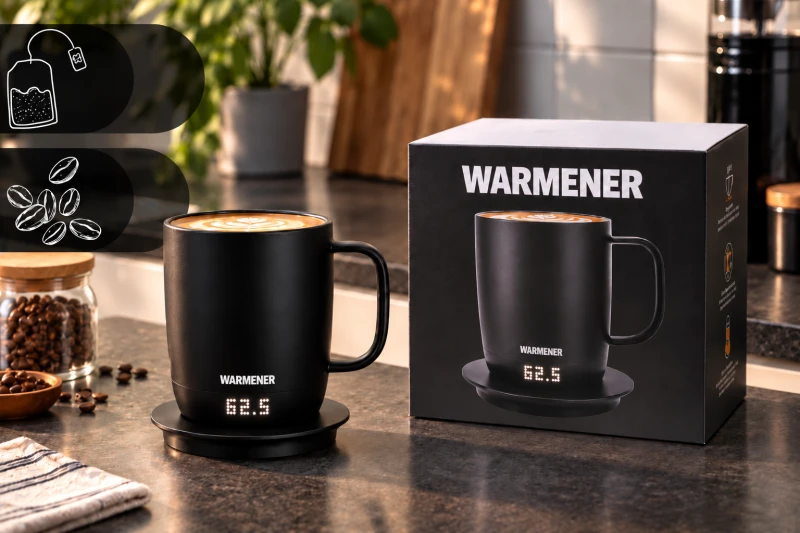 Czarny kubek WARMENER z latte art.png