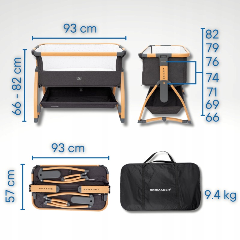Wymiary i funkcje łóżeczka Dromader – przemyślane rozwiązania dla rodziców
