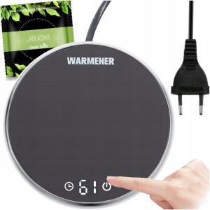 Srebrny Podgrzewacz do Kubka Kawy Herbaty pod Kubek do biura