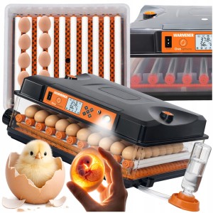 Inkubator Jaj na 64 szt Automatyczny Wylęgarka Klujnik 100W z Ovoskopem